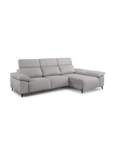 Chaiselongue Blanca Cerrado, Visto de Frente Derecho