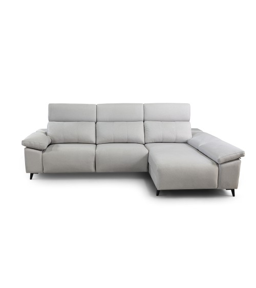 Chaiselongue Blanca Frente, Visto de Frente Derecho