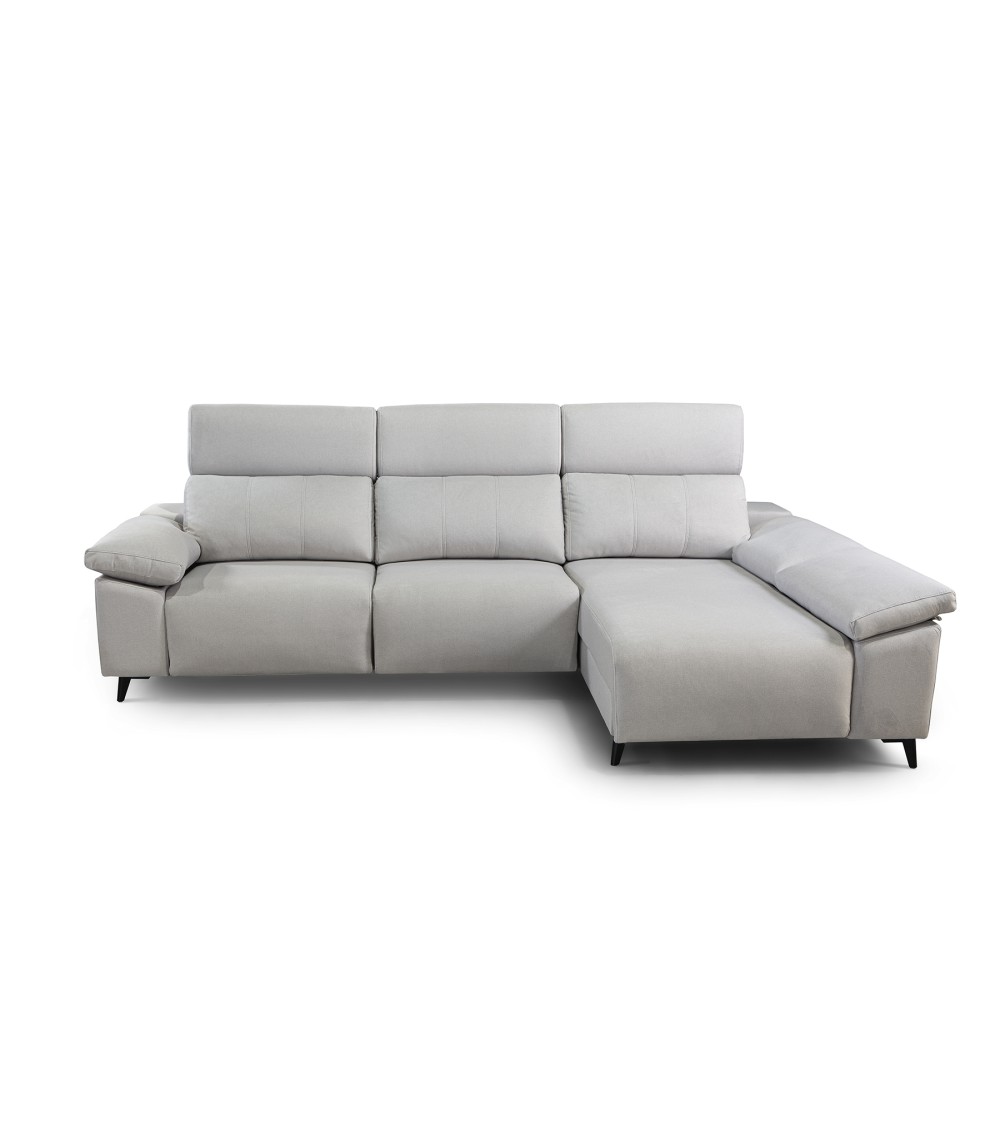 Chaiselongue Blanca Frente, Visto de Frente Derecho