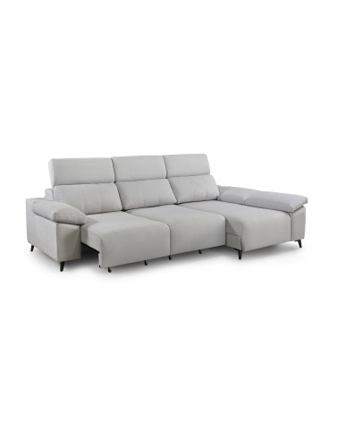 Chaiselongue Blanca Abierto, Visto de Frente Derecho