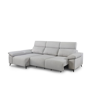 Chaiselongue Blanca Abierto, Visto de Frente Izquierdo