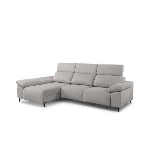 Chaiselongue Blanca Cerrado, Visto de Frente Izquierdo