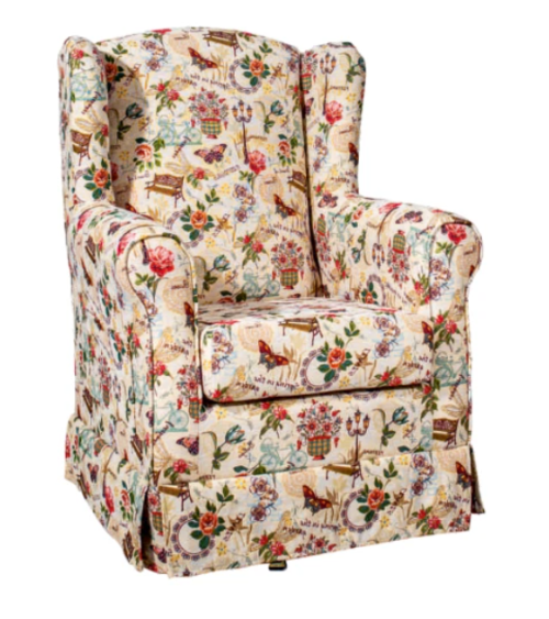 Sillón Sen Orejero Balancín Giratorio con Faldón