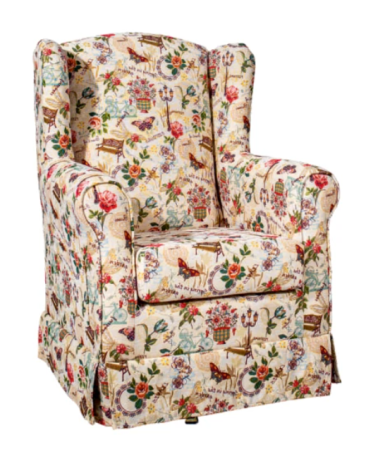 Sillón Sen Orejero Balancín Giratorio con Faldón