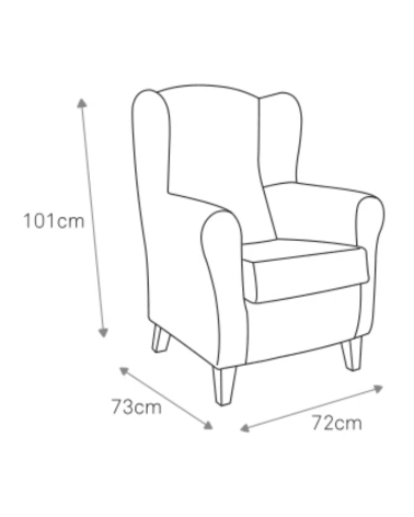 Iker Sillón Orejero Estampado - Serie A | Gransofá Mediterráneo